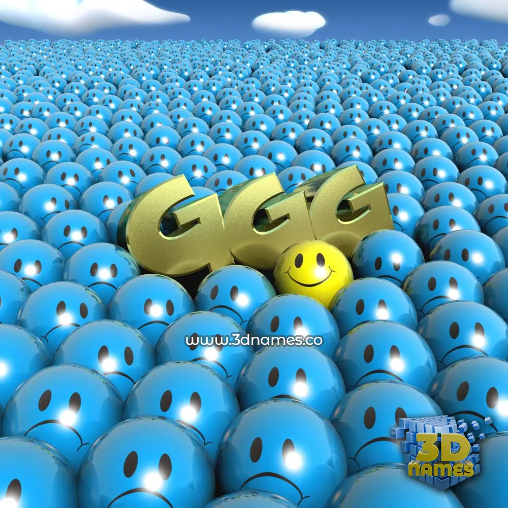 ggg in Special Smileys style - 3D name wallpaper