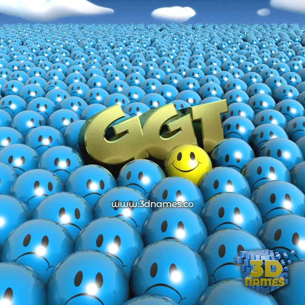 ggt in Special Smileys style - 3D name wallpaper