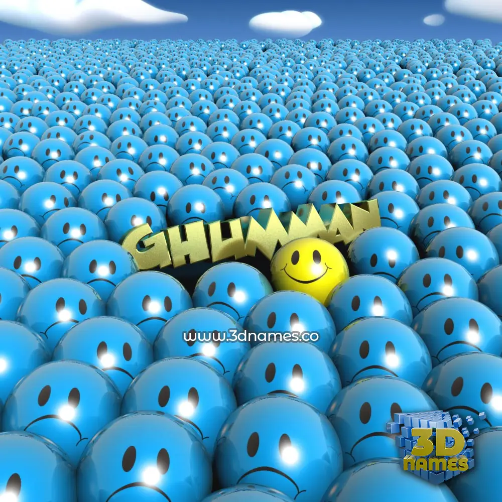 ghumman in Special Smileys style - 3D name wallpaper