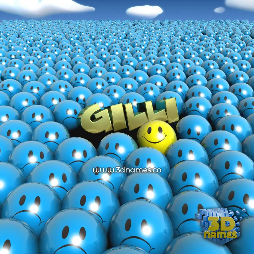 gilli in Special Smileys style - 3D name wallpaper