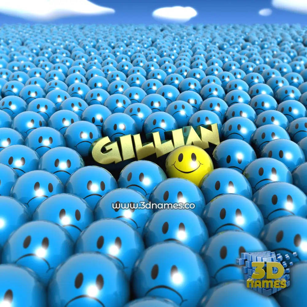 gillian in Special Smileys style - 3D name wallpaper