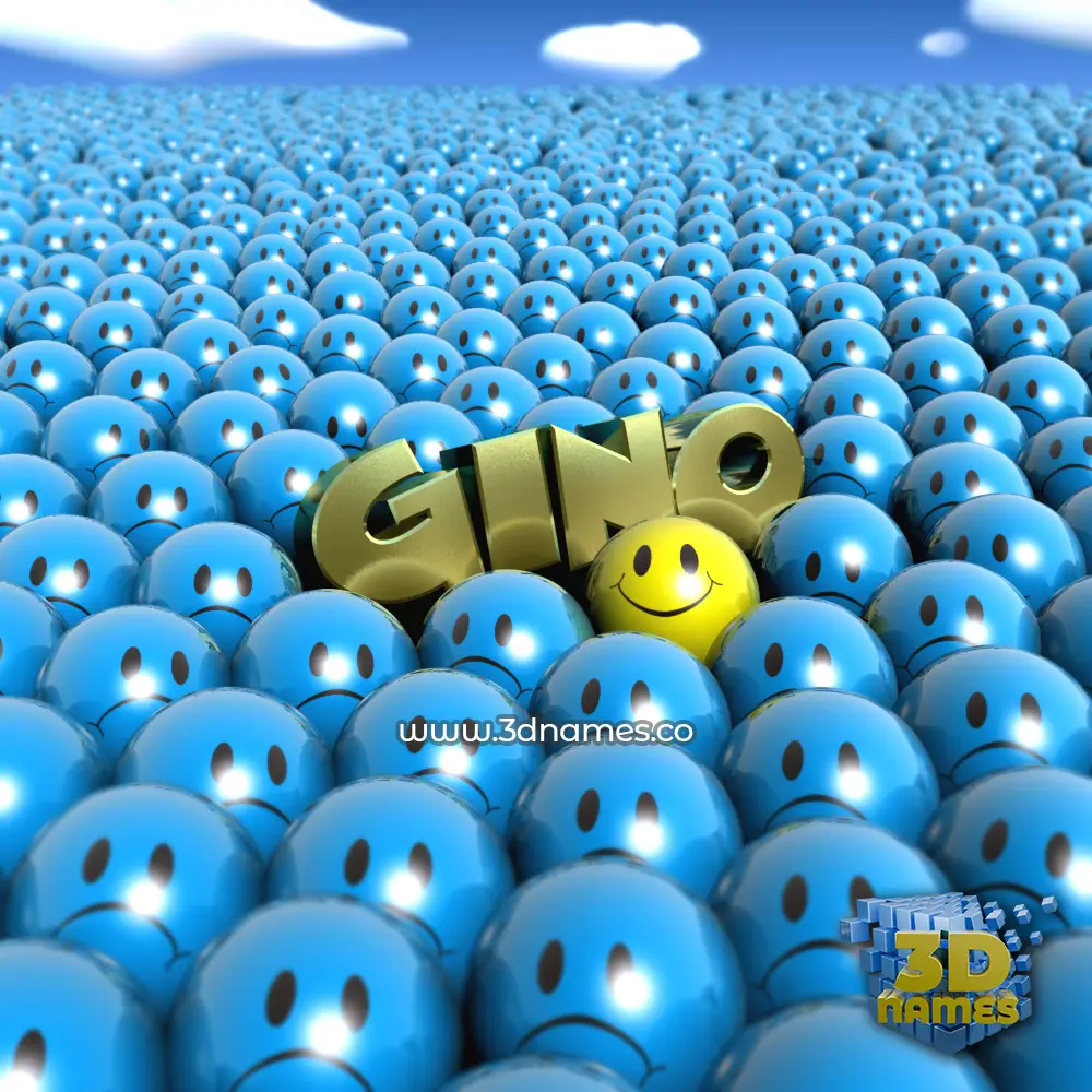 gino in Special Smileys style - 3D name wallpaper
