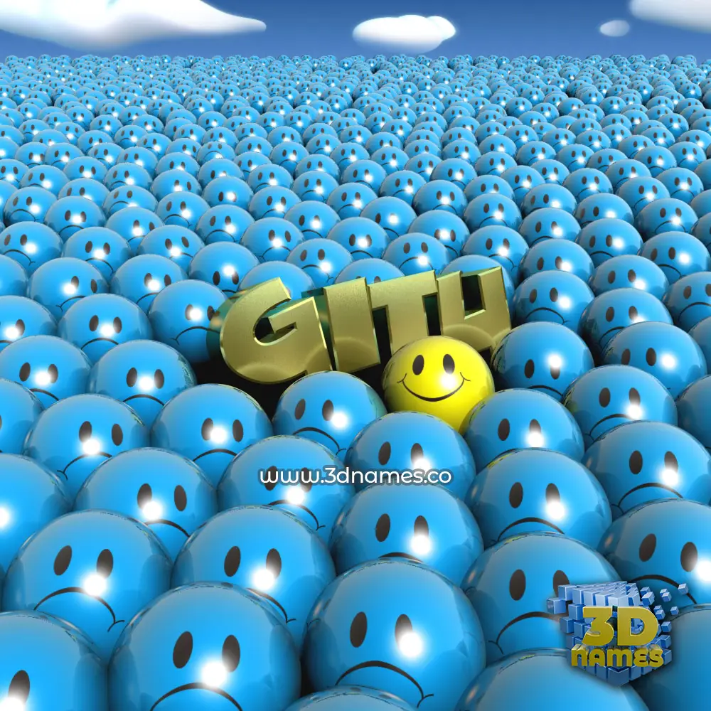 gitu in Special Smileys style - 3D name wallpaper