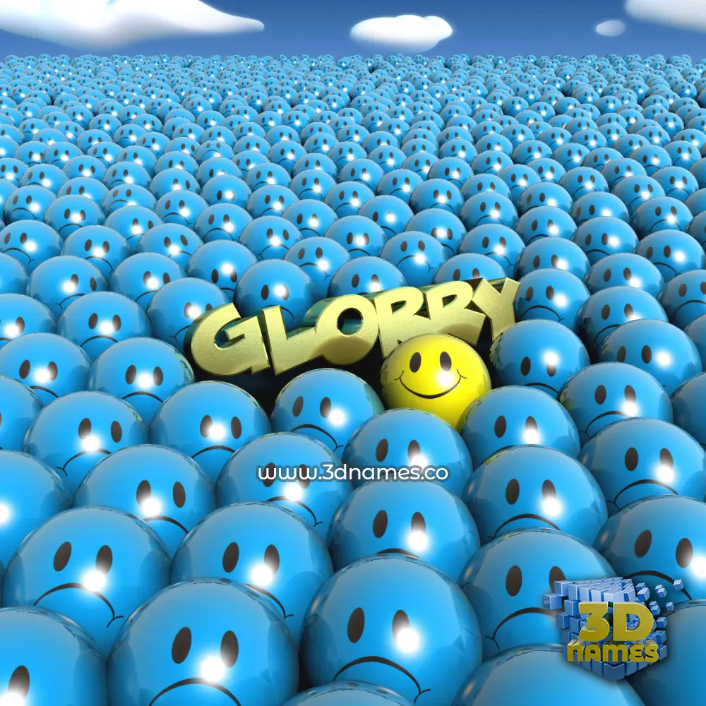 glorry in Special Smileys style - 3D name wallpaper