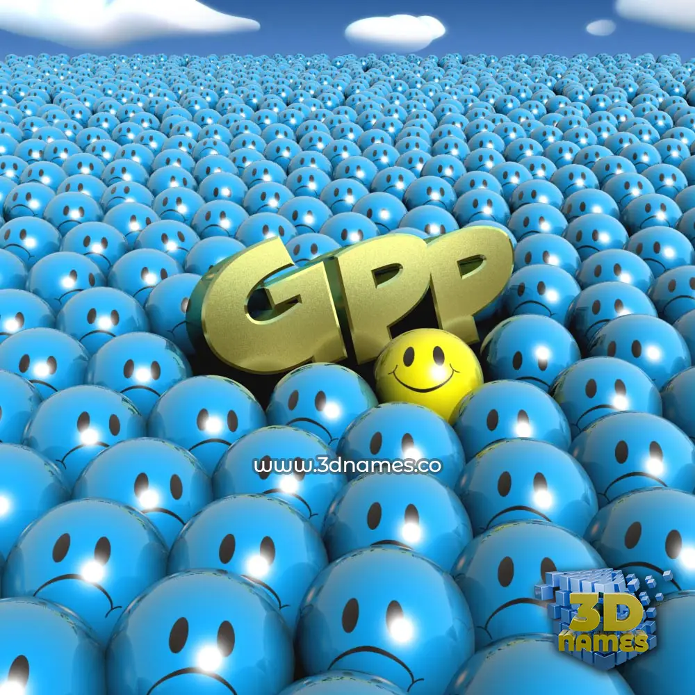 gpp in Special Smileys style - 3D name wallpaper