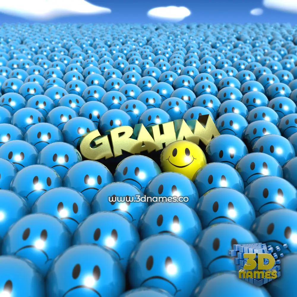 graham in Special Smileys style - 3D name wallpaper