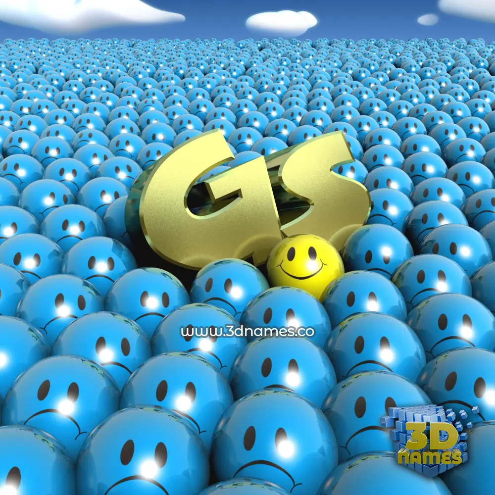 gs in Special Smileys style - 3D name wallpaper