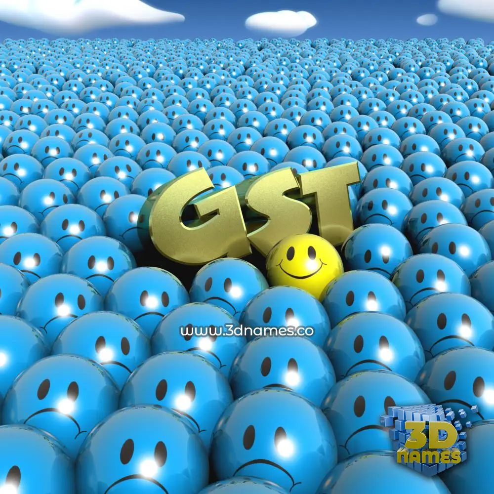gst in Special Smileys style - 3D name wallpaper