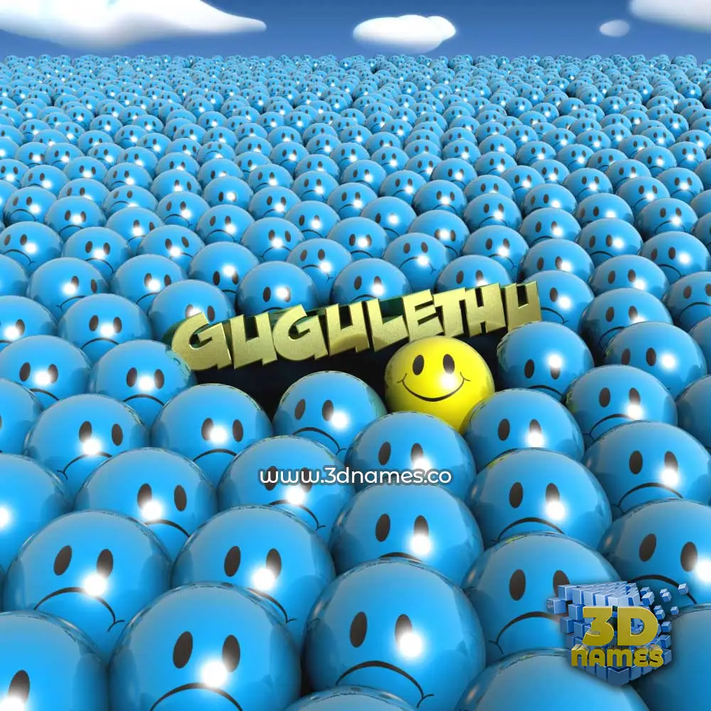 gugulethu in Special Smileys style - 3D name wallpaper