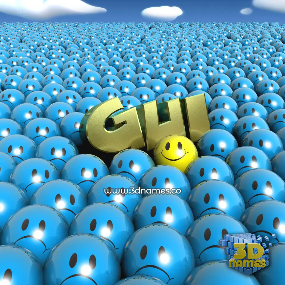 gui in Special Smileys style - 3D name wallpaper