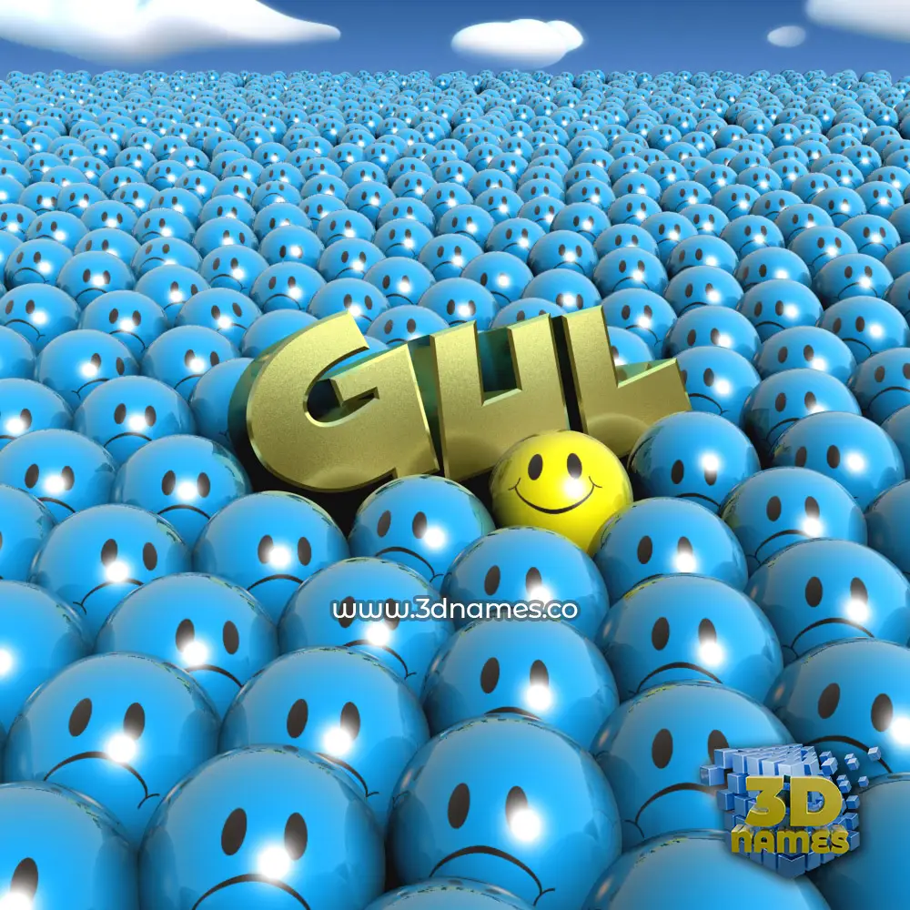 gul in Special Smileys style - 3D name wallpaper