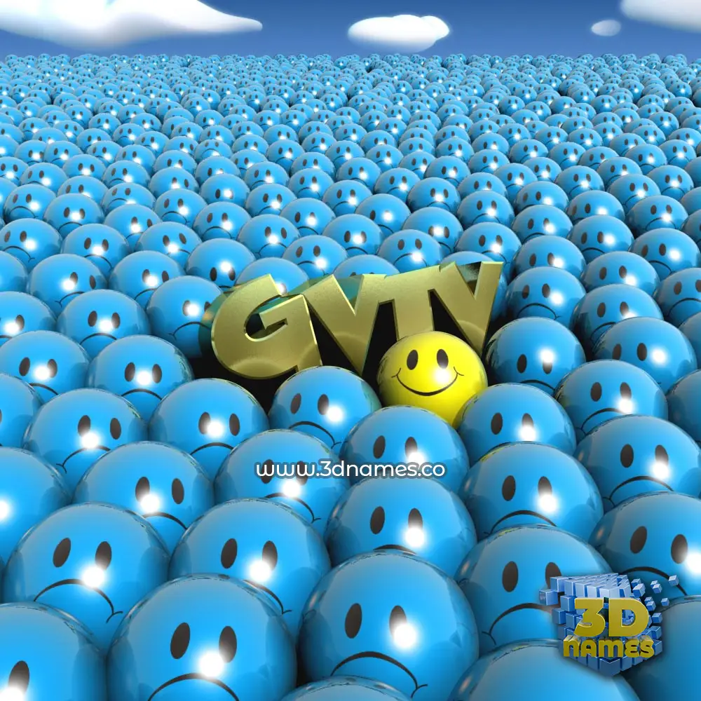 gvtv in Special Smileys style - 3D name wallpaper