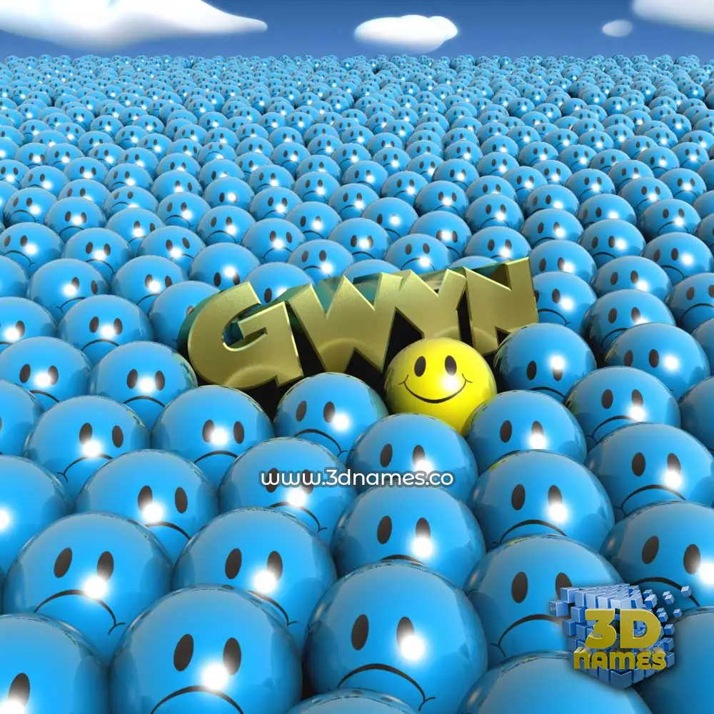 gwyn in Special Smileys style - 3D name wallpaper