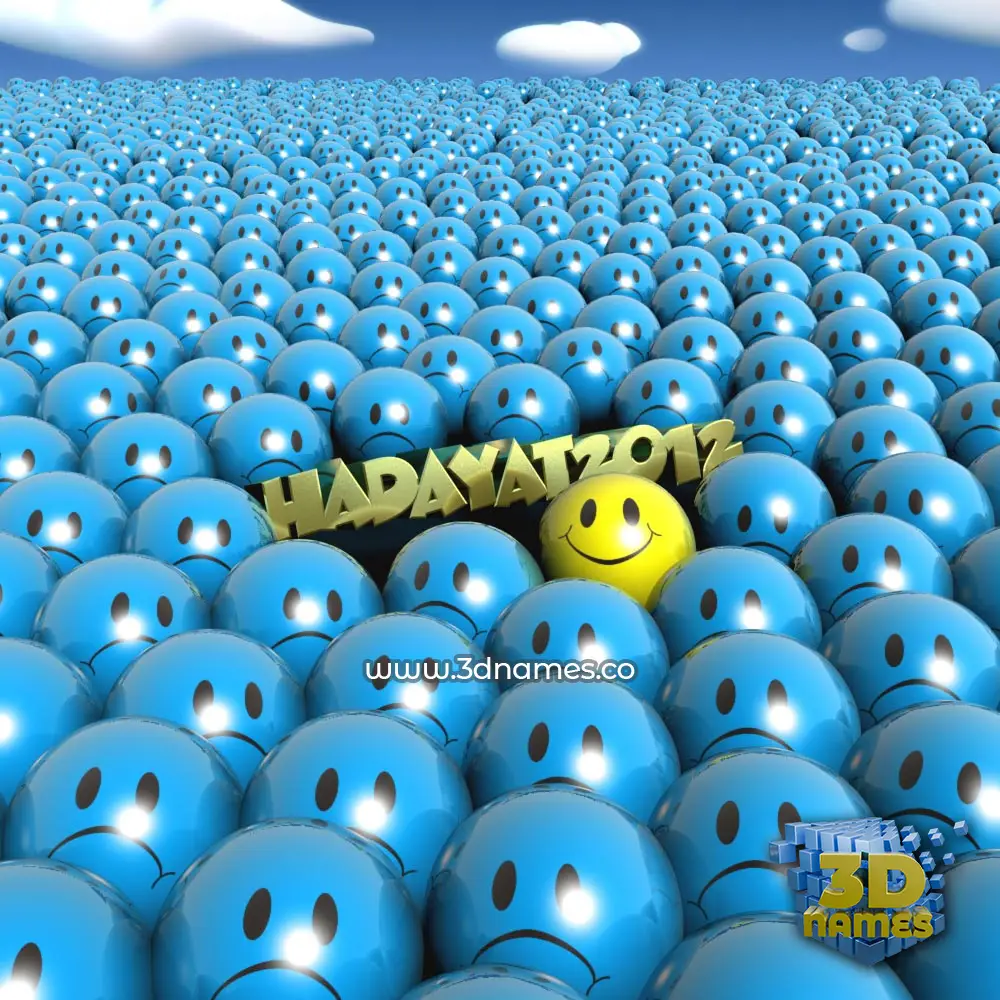 hadayat2012 in Special Smileys style - 3D name wallpaper