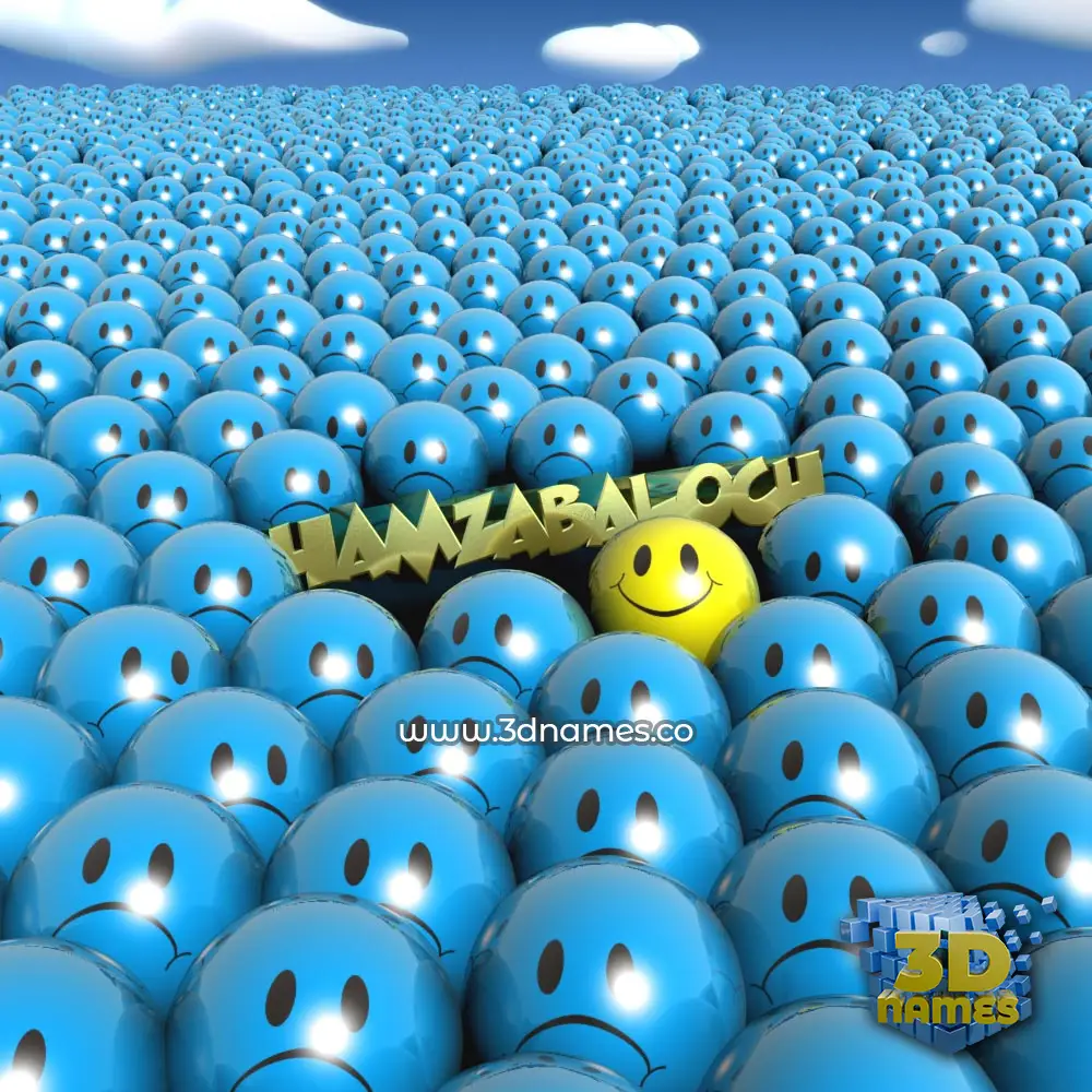 hamzabaloch in Special Smileys style - 3D name wallpaper