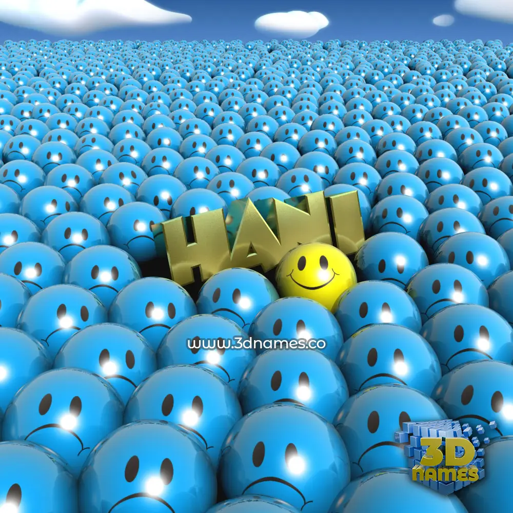 hani in Special Smileys style - 3D name wallpaper