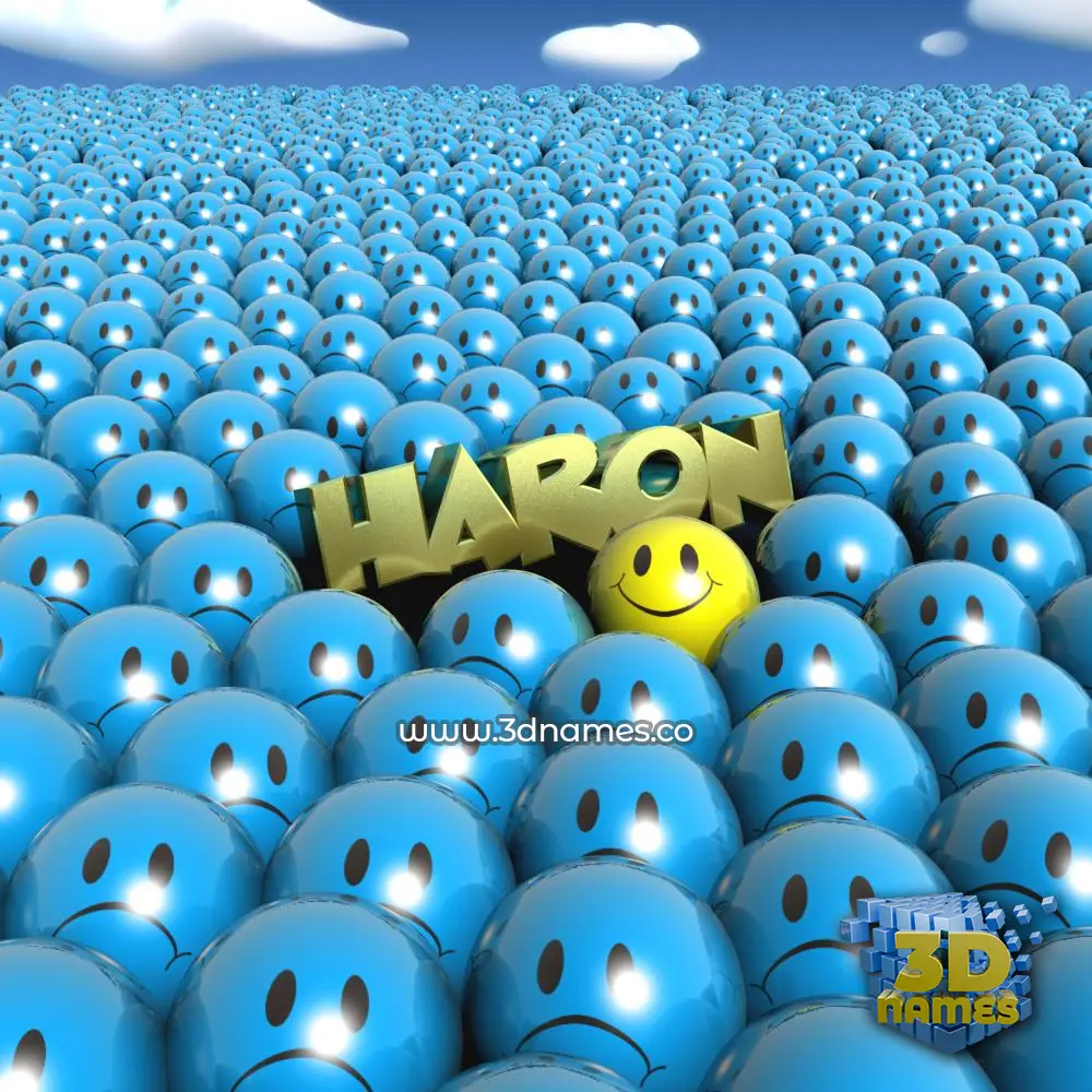 haron in Special Smileys style - 3D name wallpaper