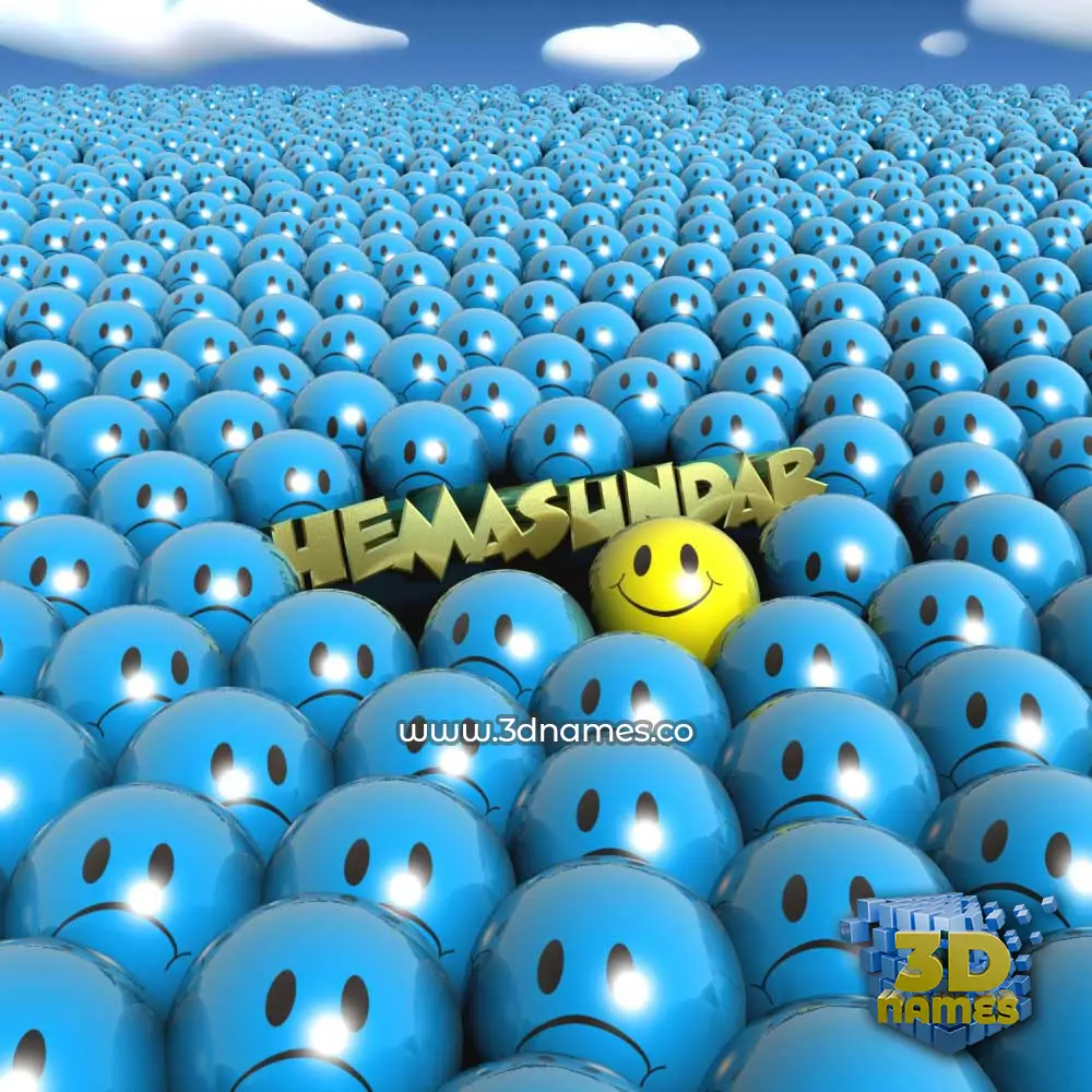 hemasundar in Special Smileys style - 3D name wallpaper