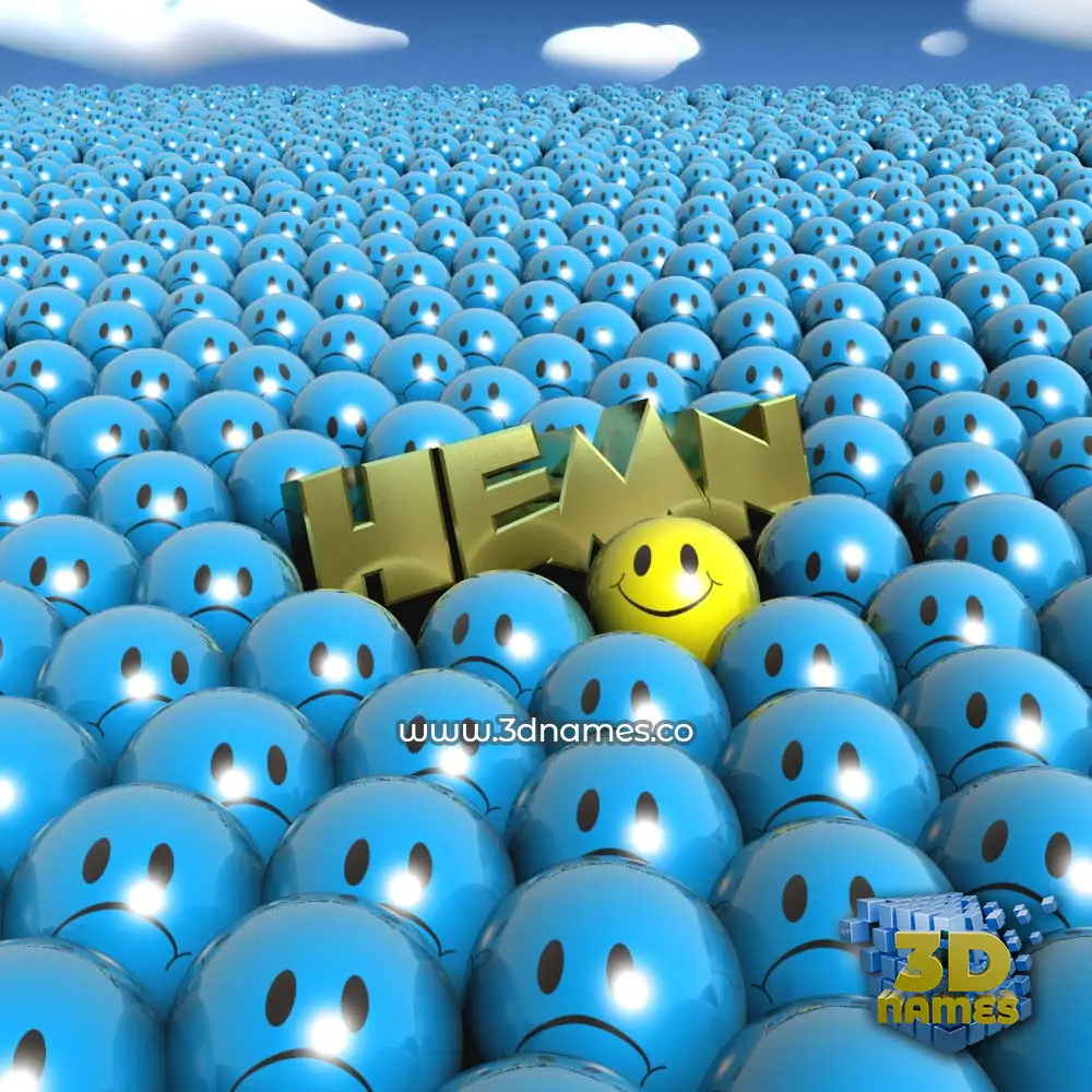 hemn in Special Smileys style - 3D name wallpaper