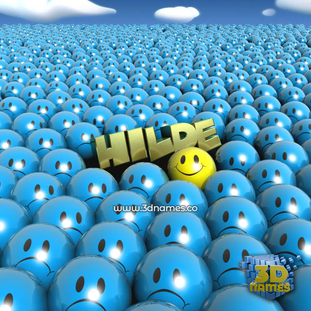 hilde in Special Smileys style - 3D name wallpaper