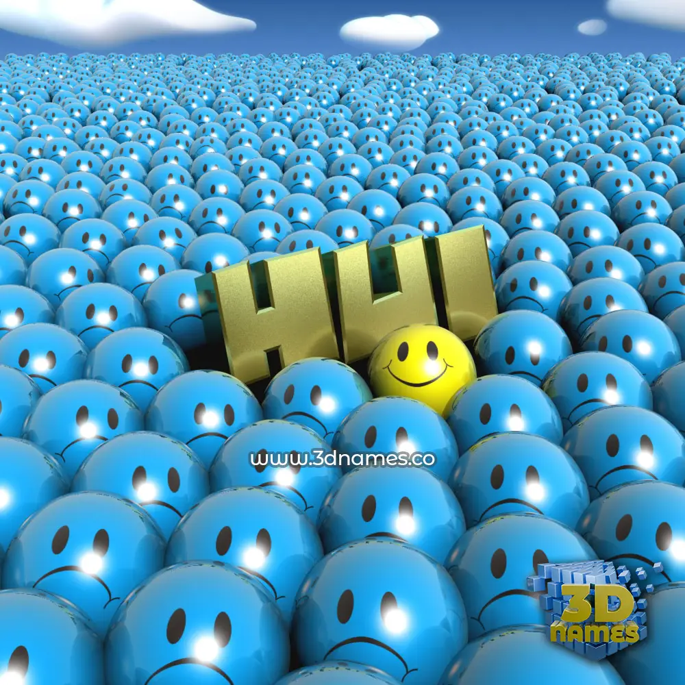 hui in Special Smileys style - 3D name wallpaper