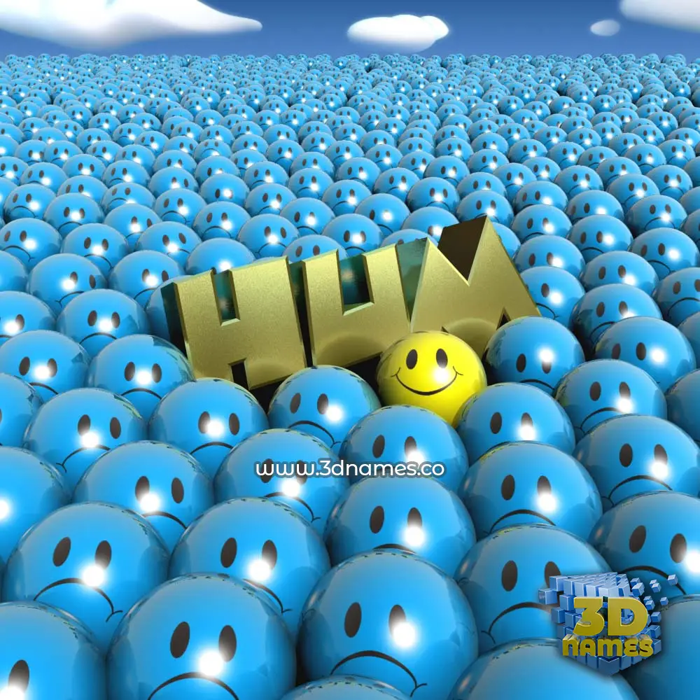 hum in Special Smileys style - 3D name wallpaper