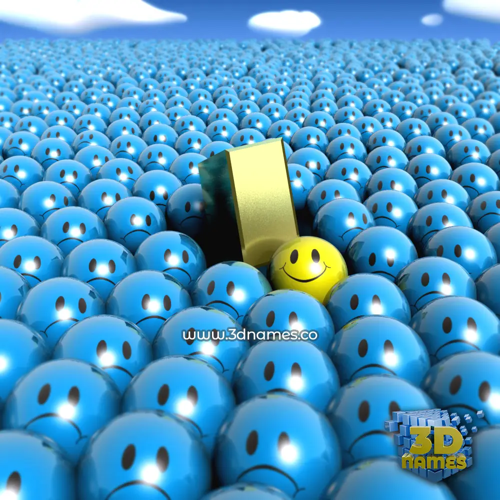 i in Special Smileys style - 3D name wallpaper