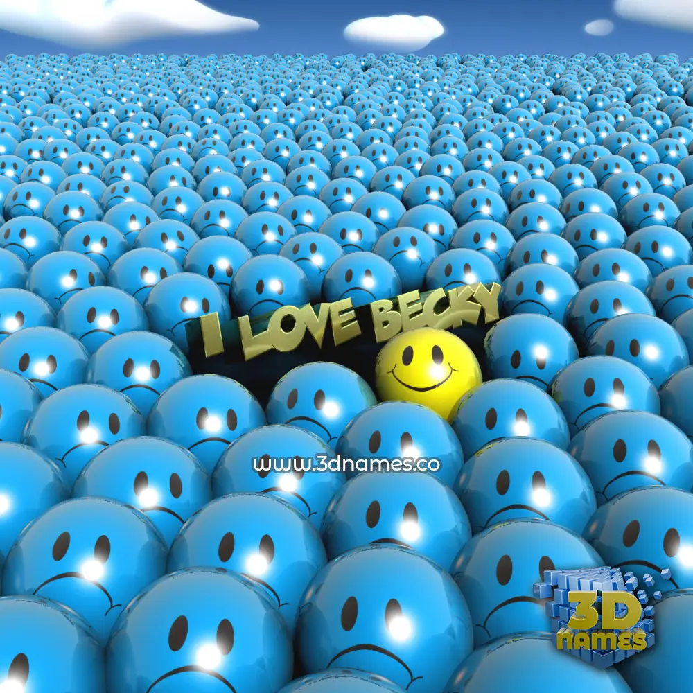 i love becky in Special Smileys style - 3D name wallpaper
