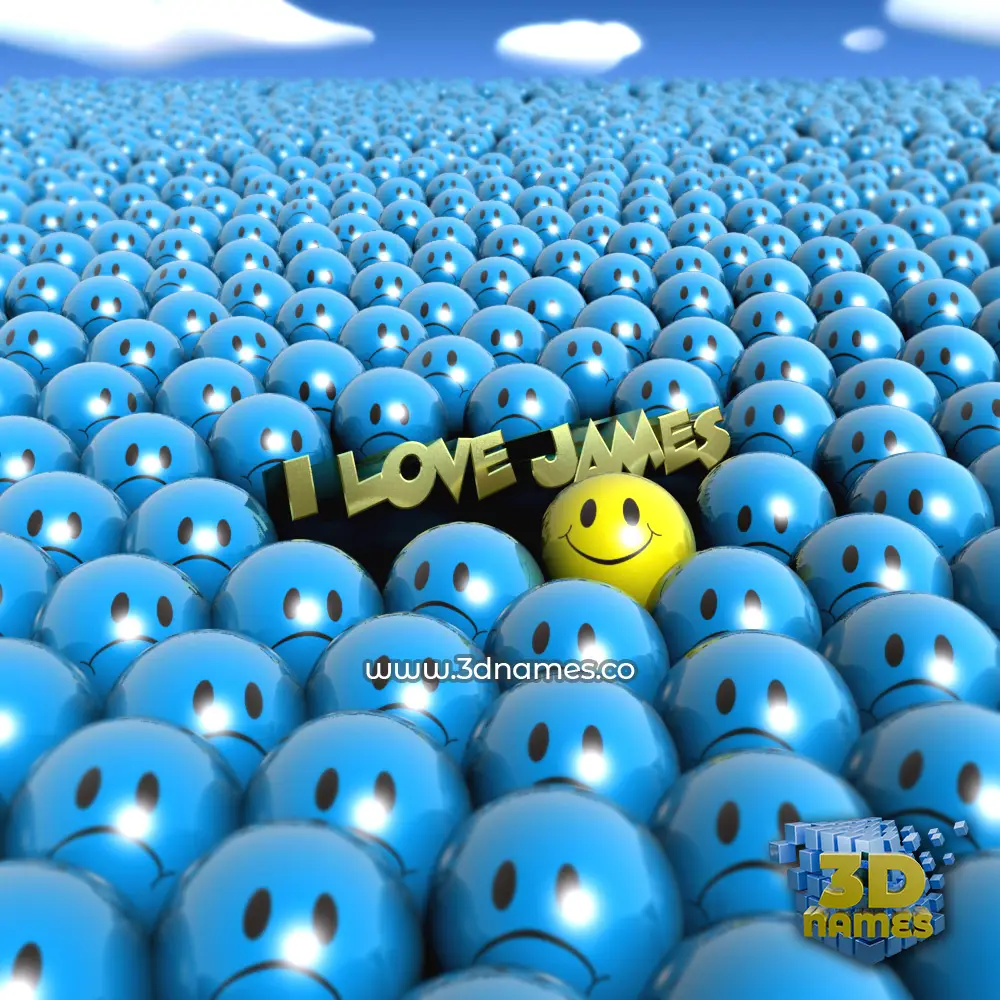 i love james in Special Smileys style - 3D name wallpaper
