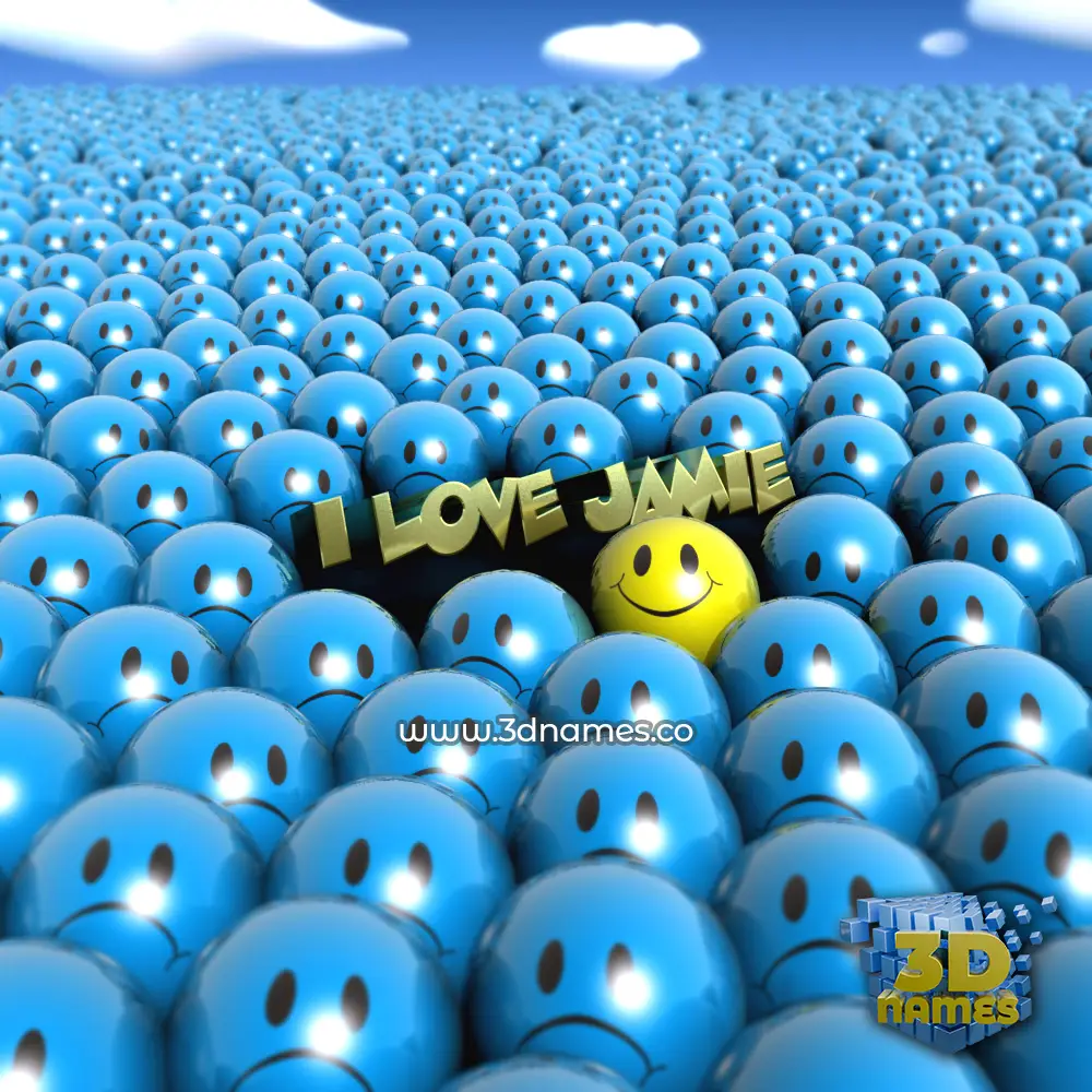 i love jamie in Special Smileys style - 3D name wallpaper