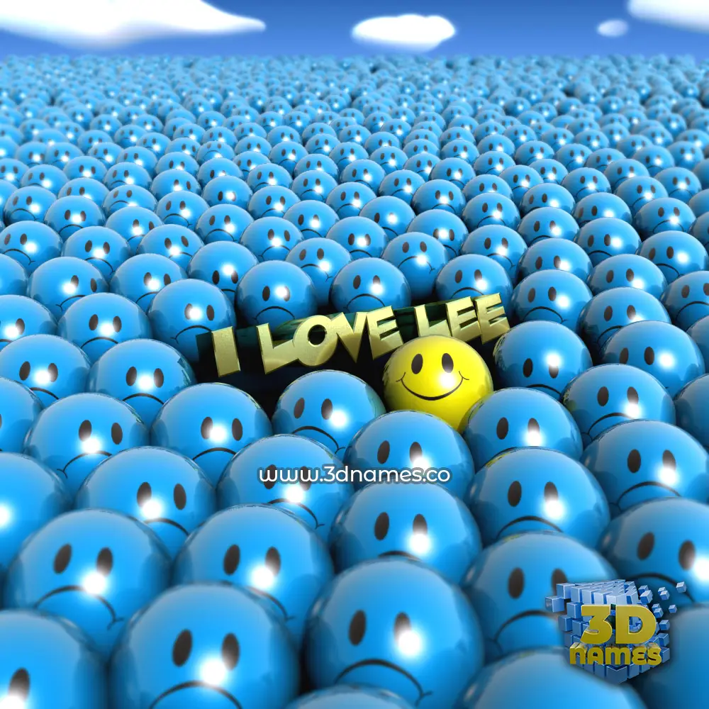 i love lee in Special Smileys style - 3D name wallpaper