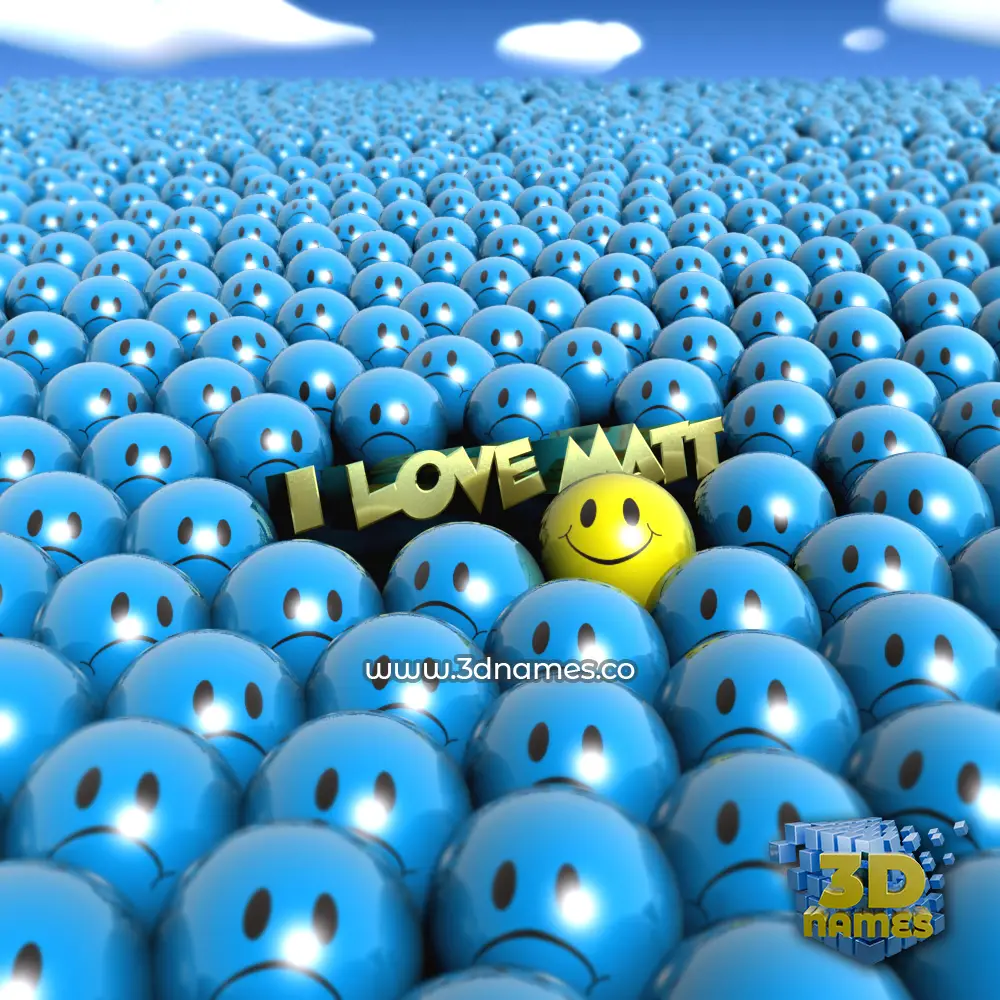 i love matt in Special Smileys style - 3D name wallpaper