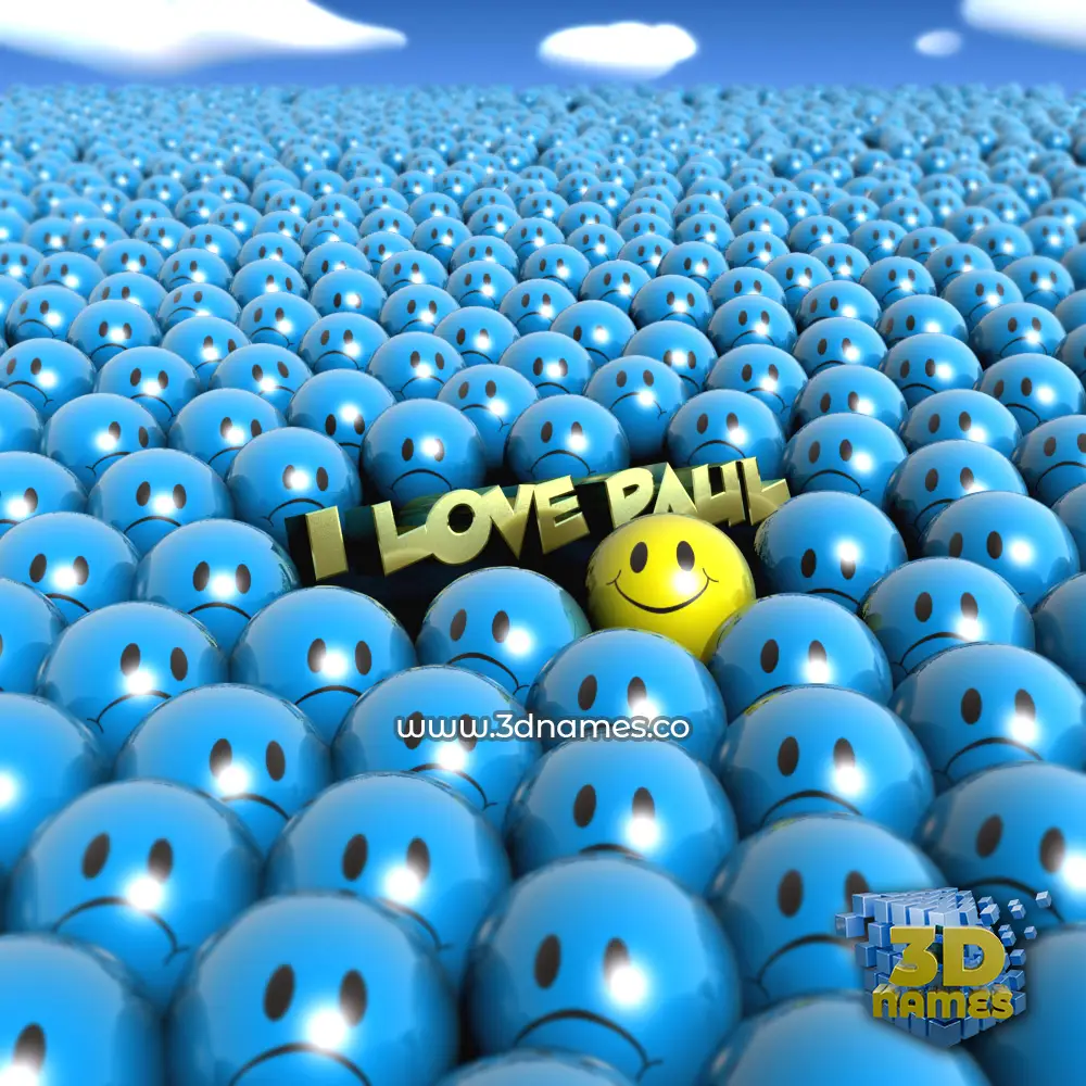 i love paul in Special Smileys style - 3D name wallpaper