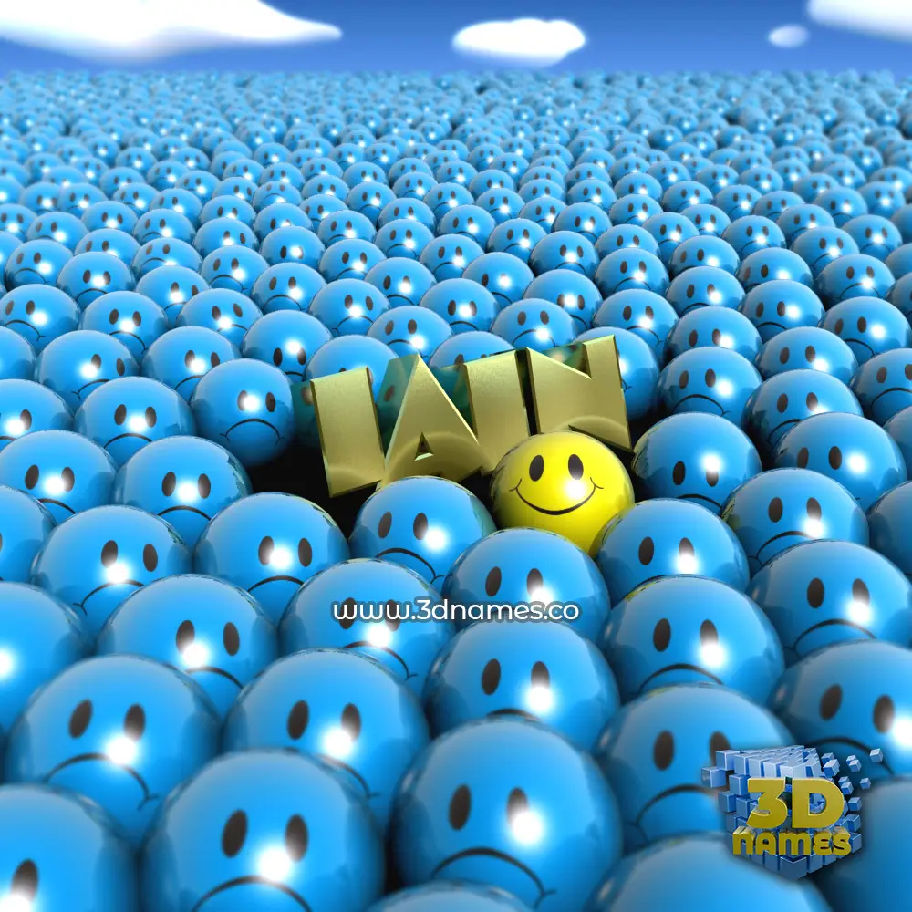 iain in Special Smileys style - 3D name wallpaper