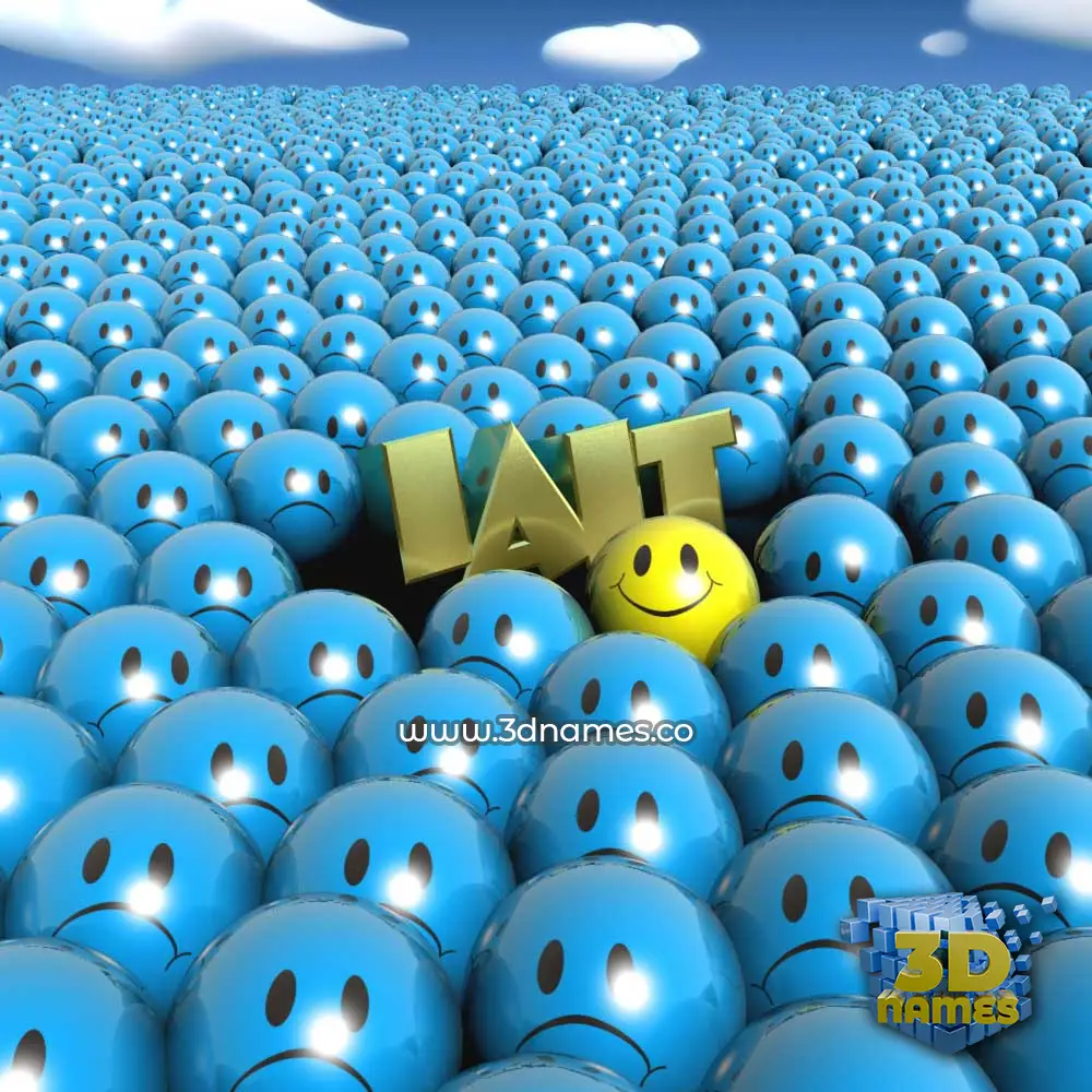 iait in Special Smileys style - 3D name wallpaper