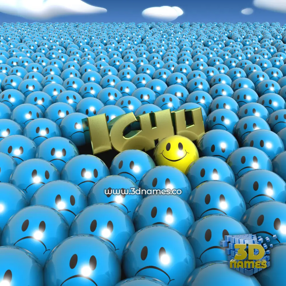 ichu in Special Smileys style - 3D name wallpaper