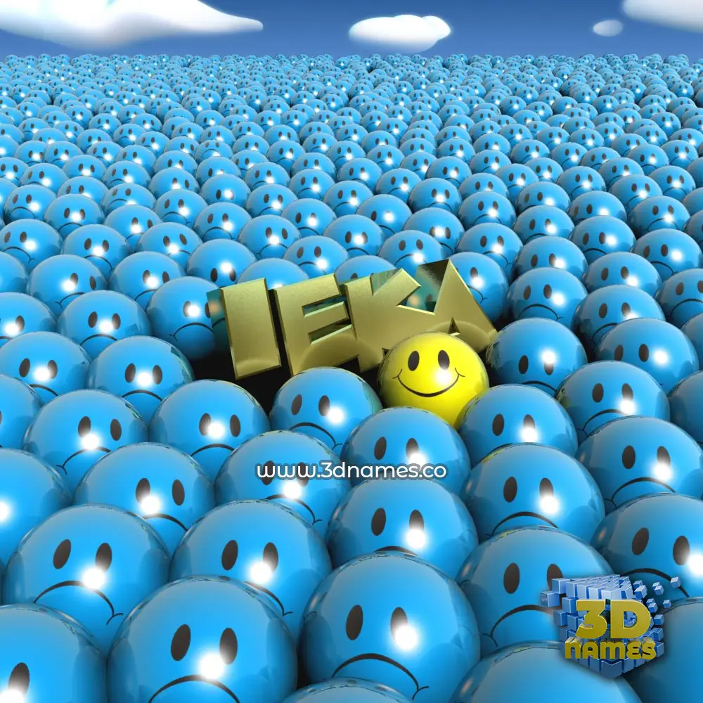ieka in Special Smileys style - 3D name wallpaper