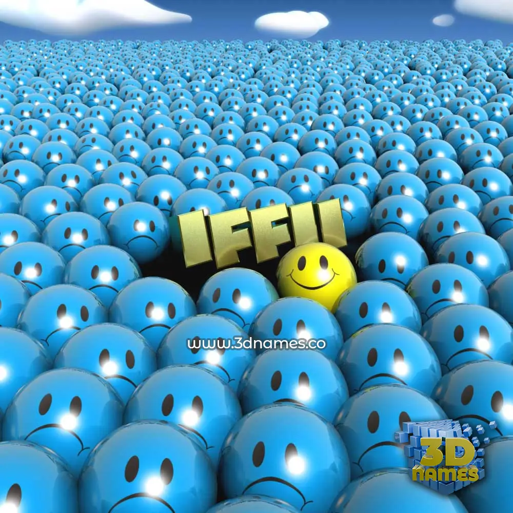 iffii in Special Smileys style - 3D name wallpaper
