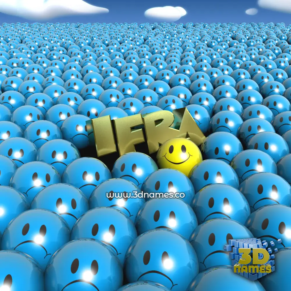 ifra in Special Smileys style - 3D name wallpaper