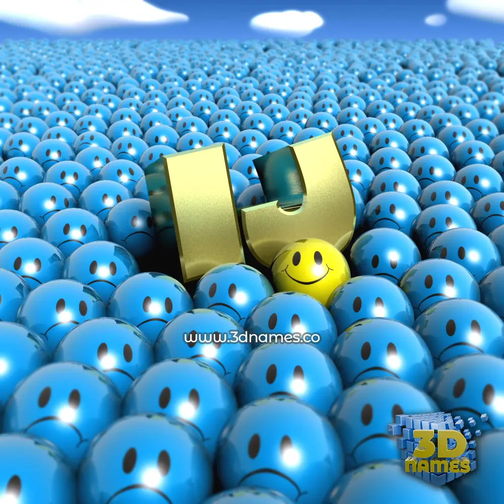 ij in Special Smileys style - 3D name wallpaper