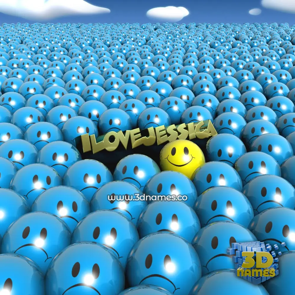 ilovejessica in Special Smileys style - 3D name wallpaper