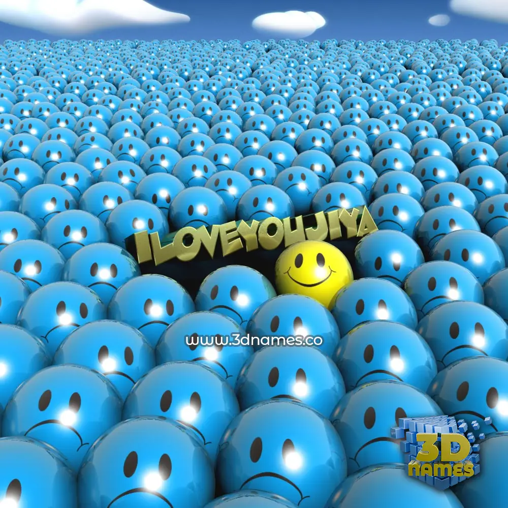 iloveyoujiya in Special Smileys style - 3D name wallpaper