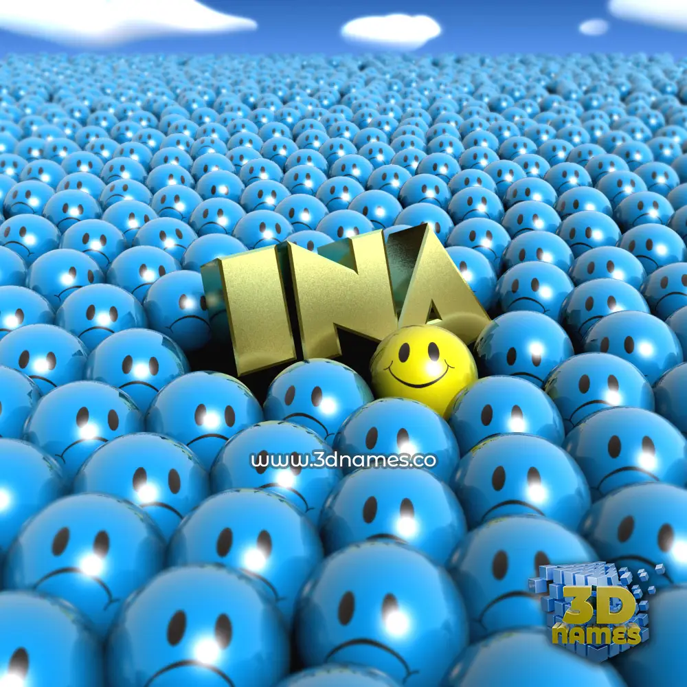 ina in Special Smileys style - 3D name wallpaper