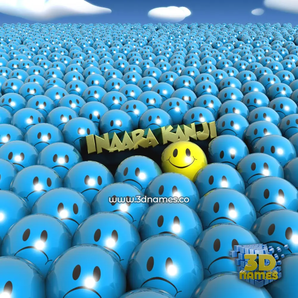 inaara kanji in Special Smileys style - 3D name wallpaper