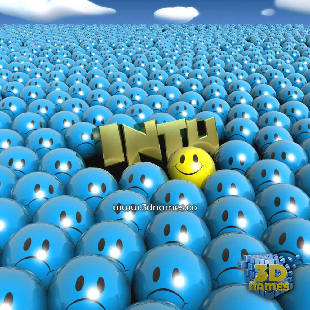 intu in Special Smileys style - 3D name wallpaper