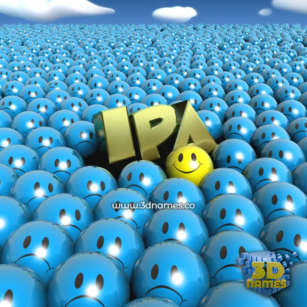 ipa in Special Smileys style - 3D name wallpaper