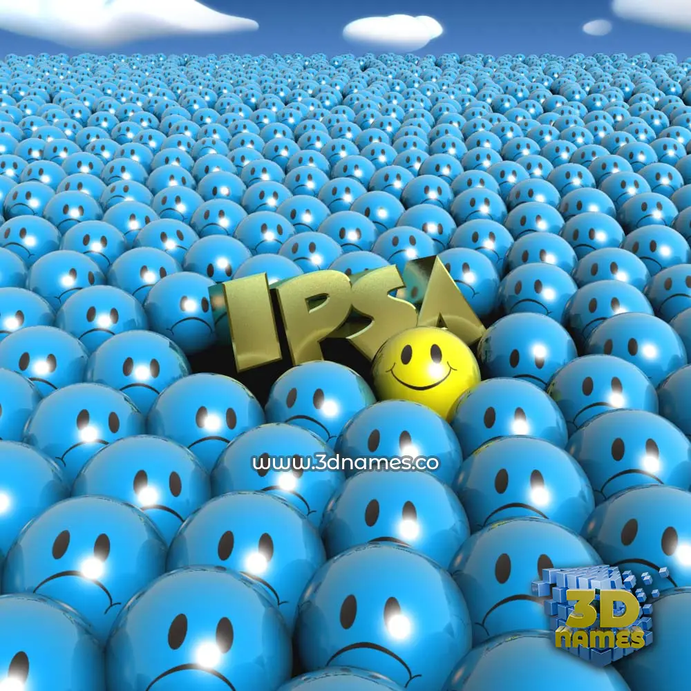 ipsa in Special Smileys style - 3D name wallpaper