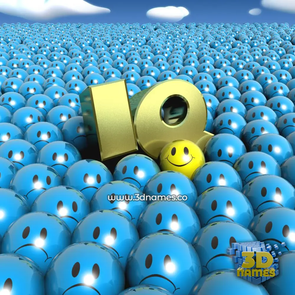 iq in Special Smileys style - 3D name wallpaper