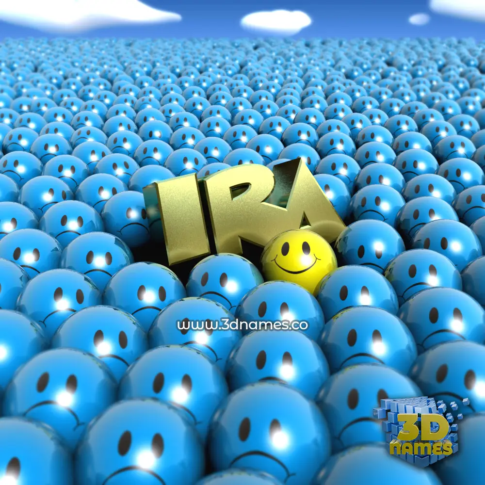 ira in Special Smileys style - 3D name wallpaper