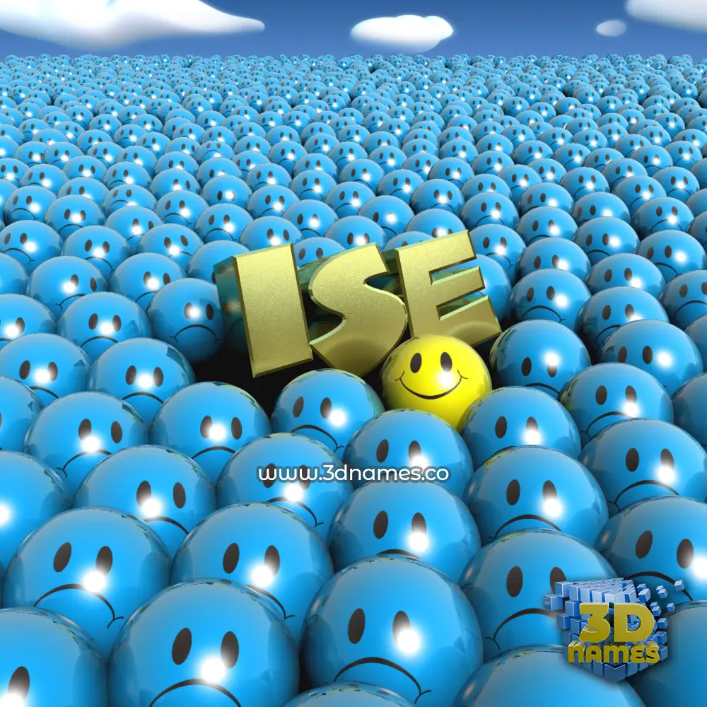 ise in Special Smileys style - 3D name wallpaper